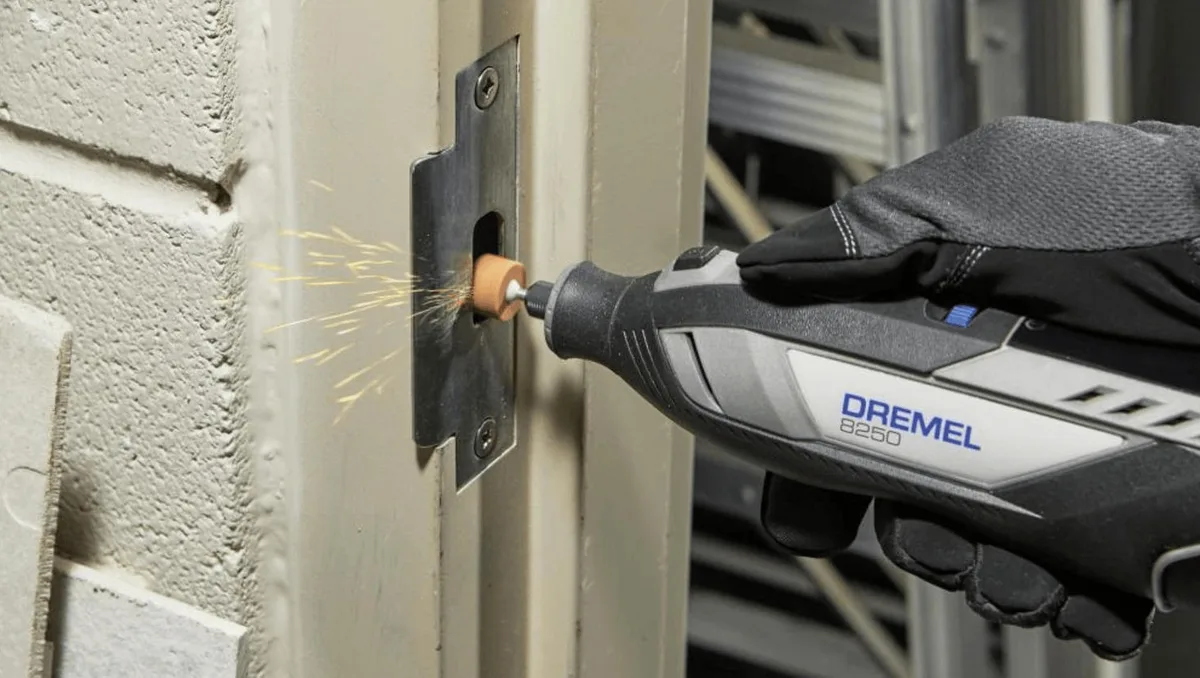Акумуляторна шліфувально-гравірувальна машина Dremel 8250-5, 12В, 1х2А·год, 5000-30000 об/хв, вага 0.59 кг.