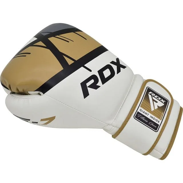 Боксерские перчатки RDX PU 12 унций Золотые