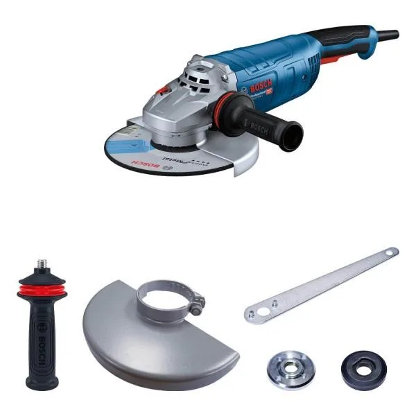 Угловая шлифмашина Bosch Professional GWS 27-230 J, 230 В, 230 мм, 2700 Вт, 5800-6500 об/мин, вес 6 кг