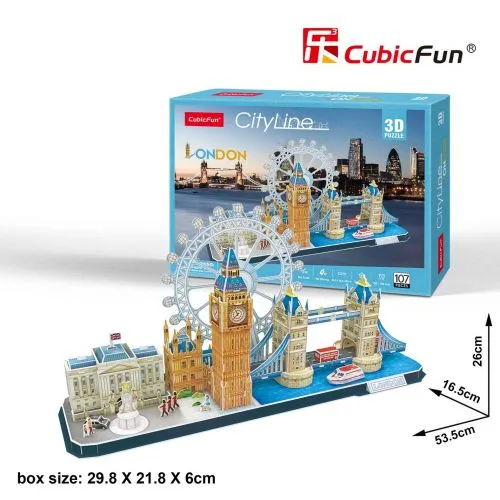 Тривимірна головоломка-конструктор City Line London Cubic Fun 3D пазл для дітей та дорослих