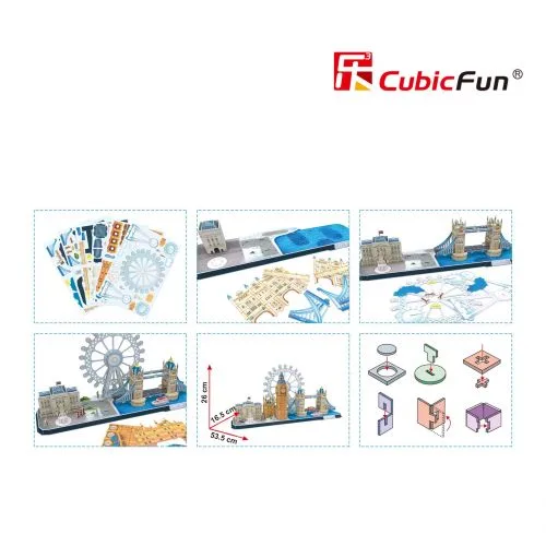 Тривимірна головоломка-конструктор City Line London Cubic Fun 3D пазл для дітей та дорослих