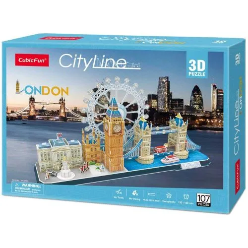 Тривимірна головоломка-конструктор City Line London Cubic Fun 3D пазл для дітей та дорослих