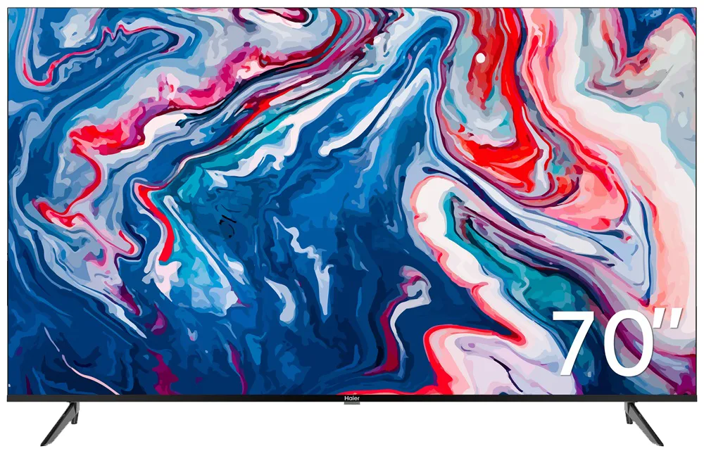 LED-телевізор Haier 70 дюймів чорний 4K Smart TV Android 11