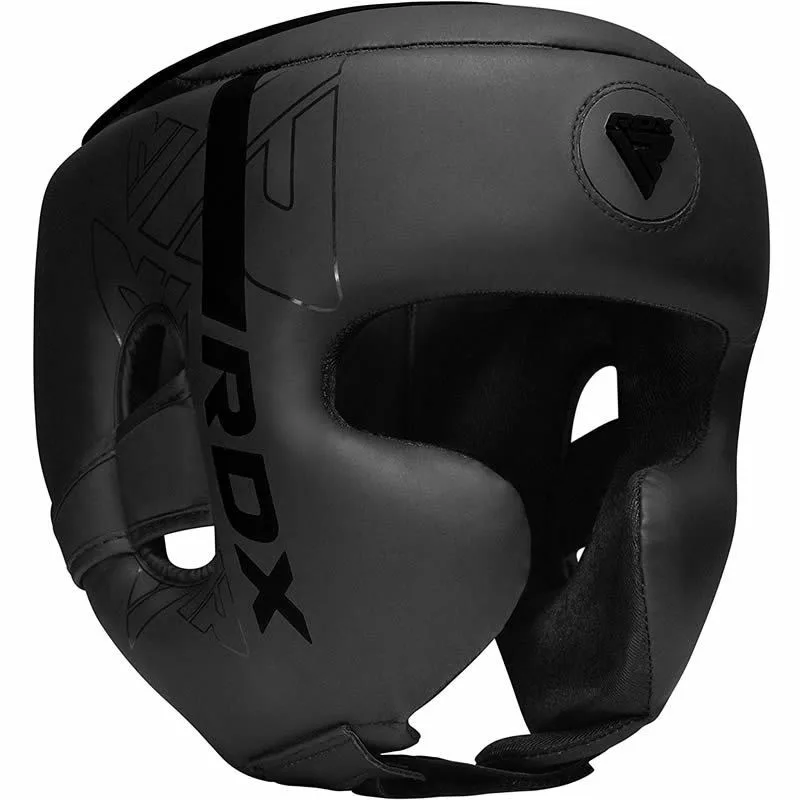 Боксерський шолом RDX PU-шкіра L Чорний