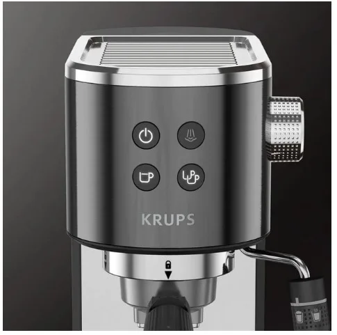 Кавоварка еспресо Krups метал 28,5х14,3х28,5 см чорна