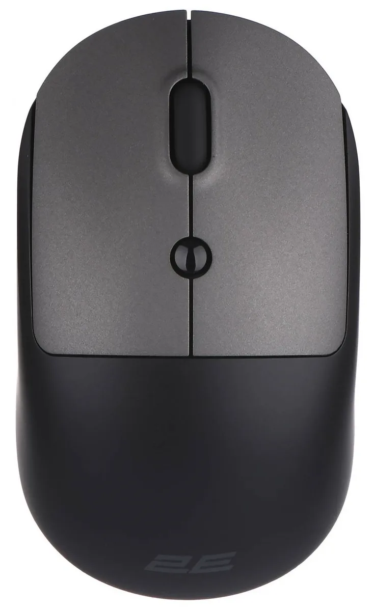 Миша 2E MF218 Silent, WL/BT, чорно-сірий