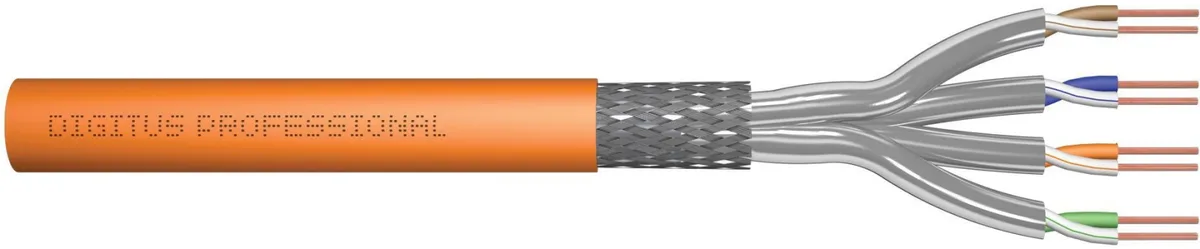 Кабель "вита пара" DIGITUS CAT 7 S-FTP, 500м, AWG 23/1, LSZH, помаранчевий