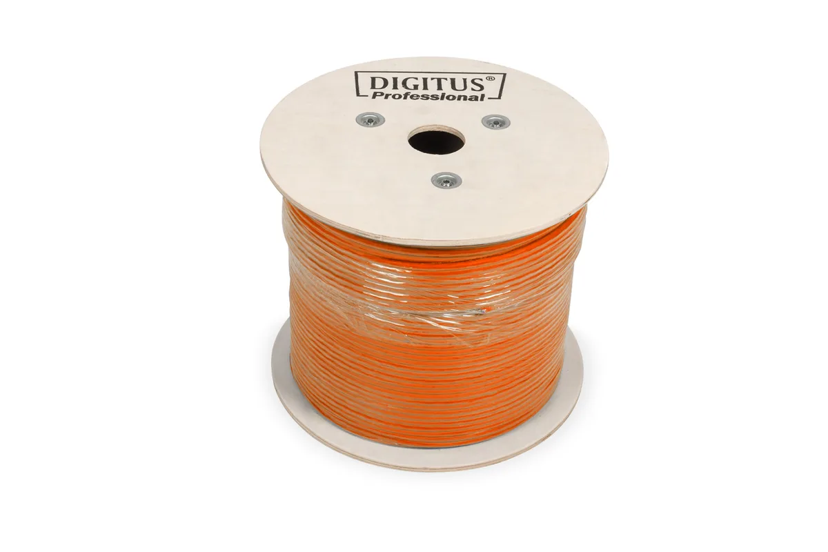 Кабель "витая пара" DIGITUS CAT 7 S-FTP, 500м, AWG 23/1, LSZH, оранжевый