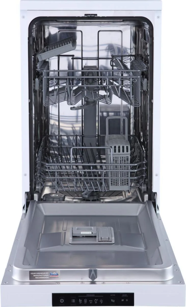 Посудомийна машина Gorenje вузька 9 комплектів A++ біла з AquaStop для дому електронна 47 дБ