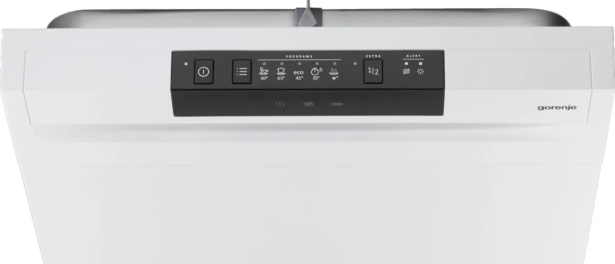 Посудомийна машина Gorenje вузька 9 комплектів A++ біла з AquaStop для дому електронна 47 дБ