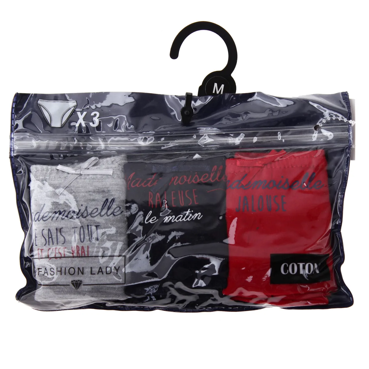 Трусы Fashion Lady хлопок XL красный синий серый 3 пары