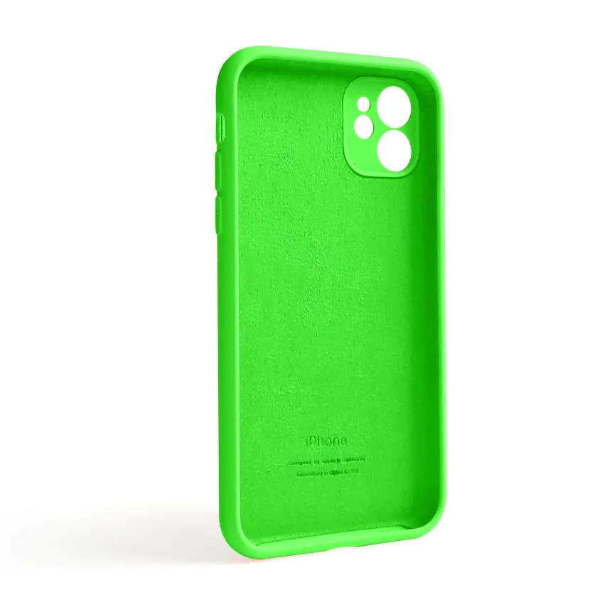 Чохол силіконовий для Apple iPhone 11  закрита камера  салатовий