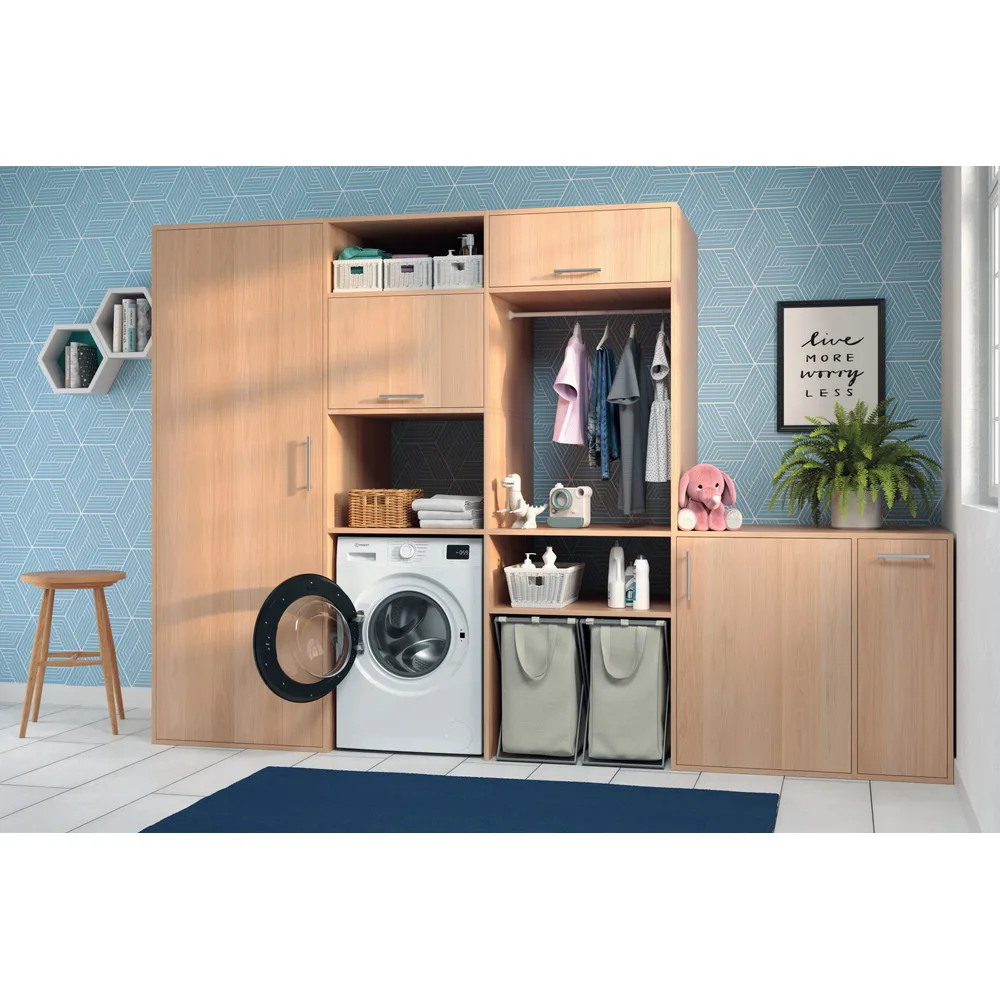 Стиральная машина Indesit фронтальной загрузки, 6 кг, 1200 об/мин, класс энергоэффективности A+++, глубина 446 см, с дисплеем, функцией пара, инверторным мотором, черным люком, белый корпус