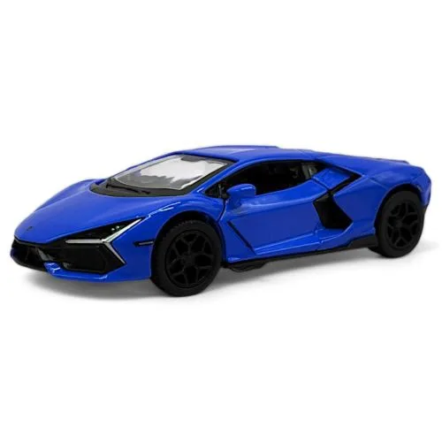 Металева інерційна машинка Kinsmart Lamborghini синя з відкриваючимися дверима 12,5 см