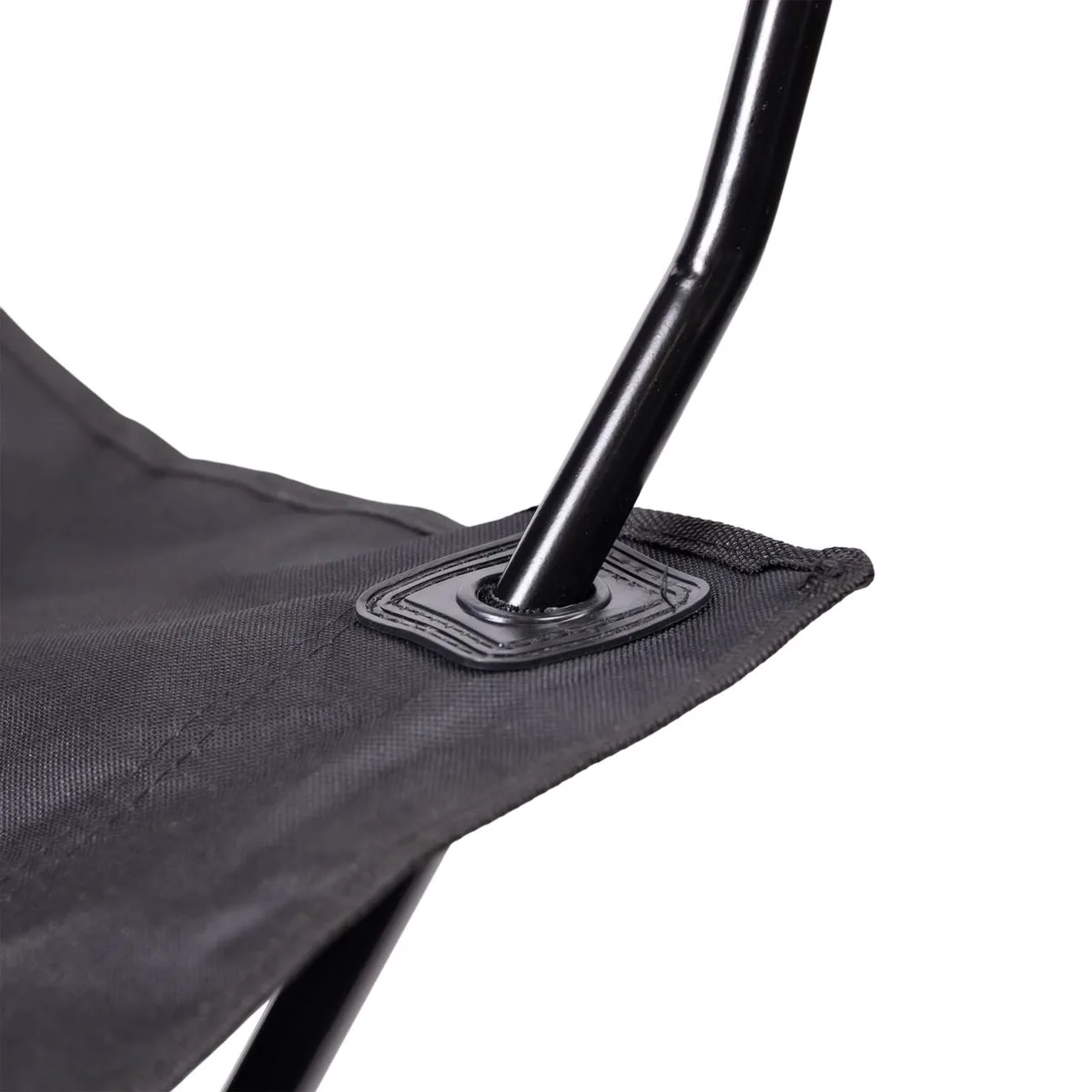 Крісло туристичне складне Оксфорд 50х80х80 см Чорне з підстаканником