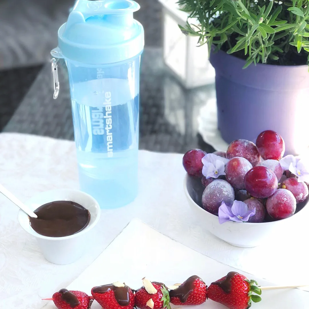 Шейкер спортивний SmartShake пластик 500 мл синій
