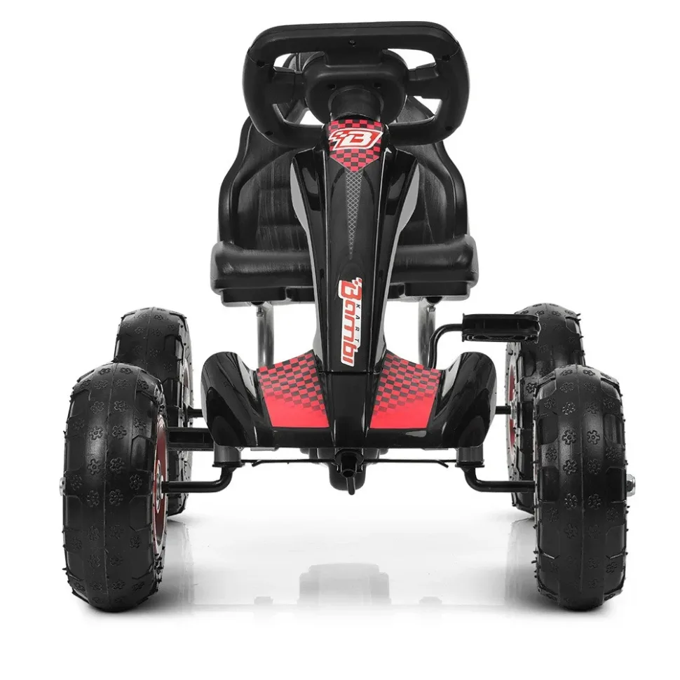 Карт педальный Bambi Racer металл 83 см чёрный надувные колеса