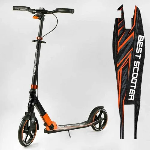 Алюмінієвий самокат Best Scooter з амортизатором та світлодіодною фарою для дітей та дорослих.