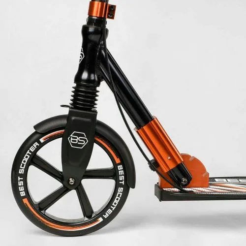 Алюмінієвий самокат Best Scooter з амортизатором та світлодіодною фарою для дітей та дорослих.