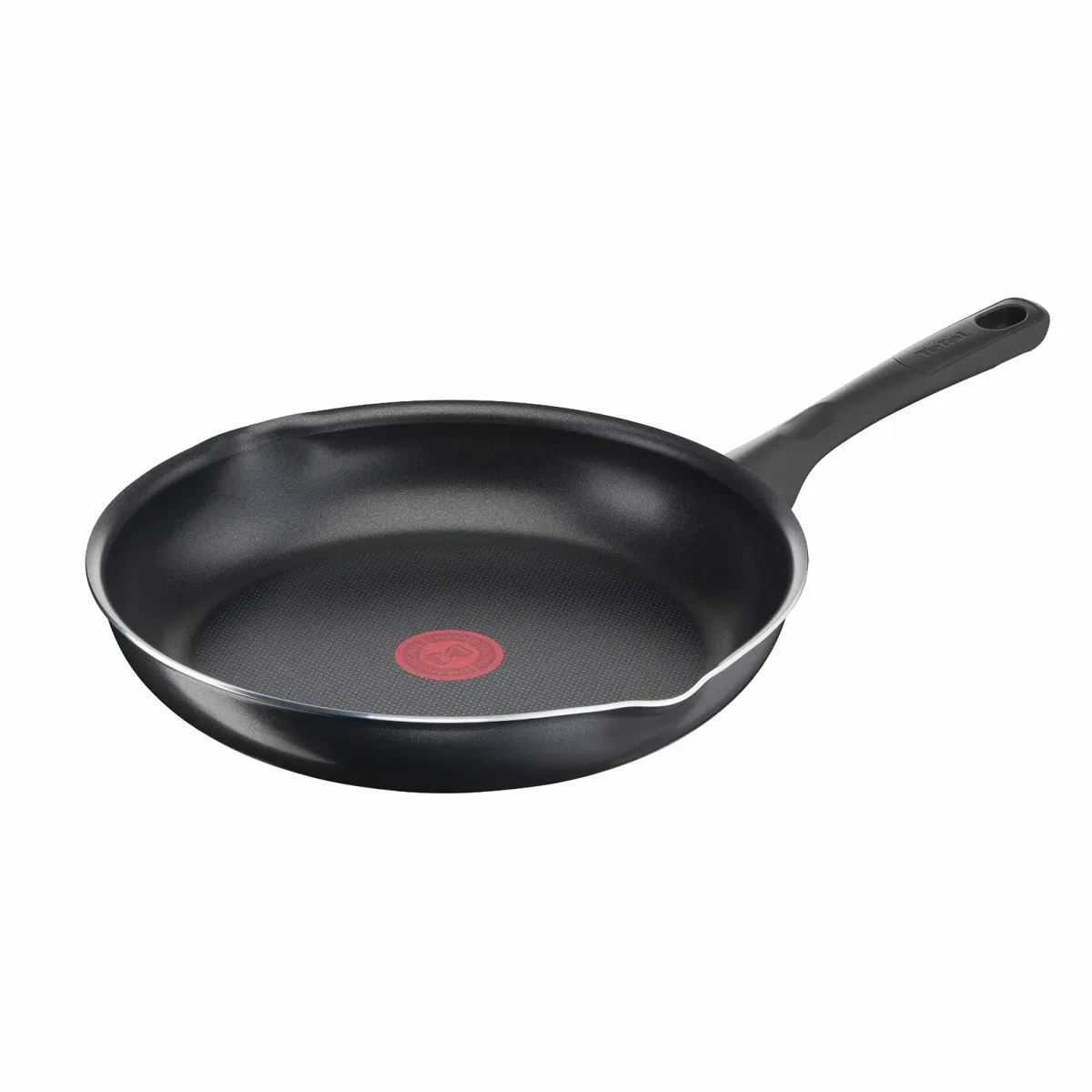 Сковорода з кришкою Tefal Day by Day, 24 см, алюмінієва, з бакелітовою ручкою та скляною кришкою, чорного кольору.