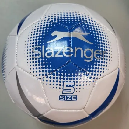 Футбольний м'яч Slazenger синтетичний розмір 5 біло-синій-срібний-чорний