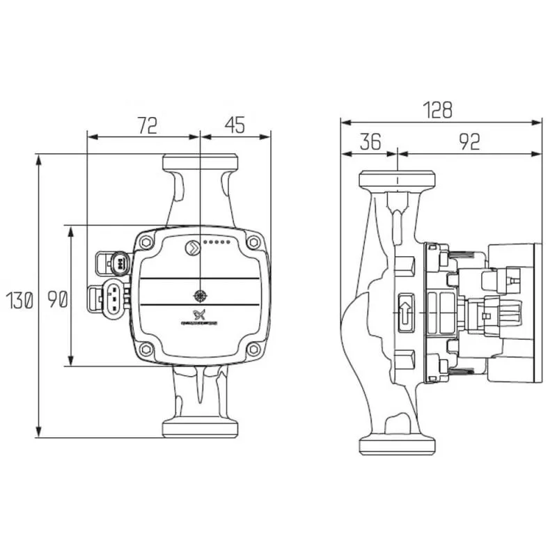 Циркуляційний насос Grundfos Icma 25/70 1 1/2" електронний мідь 220х170х120 мм