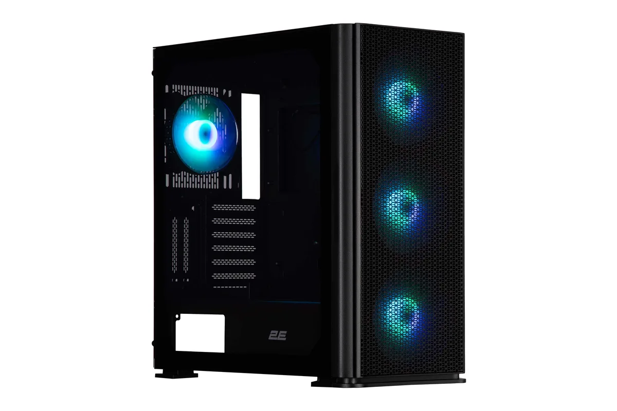 Корпус 2E Gaming черный Large Mid Tower с 4 вентиляторами ARGB 2xUSB3.0 1xUSB Type-C