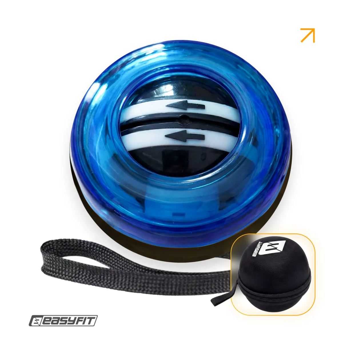 Гіроскопічний еспандер EasyFit полікарбонат 7х7х5,6 см синій LED підсвітка