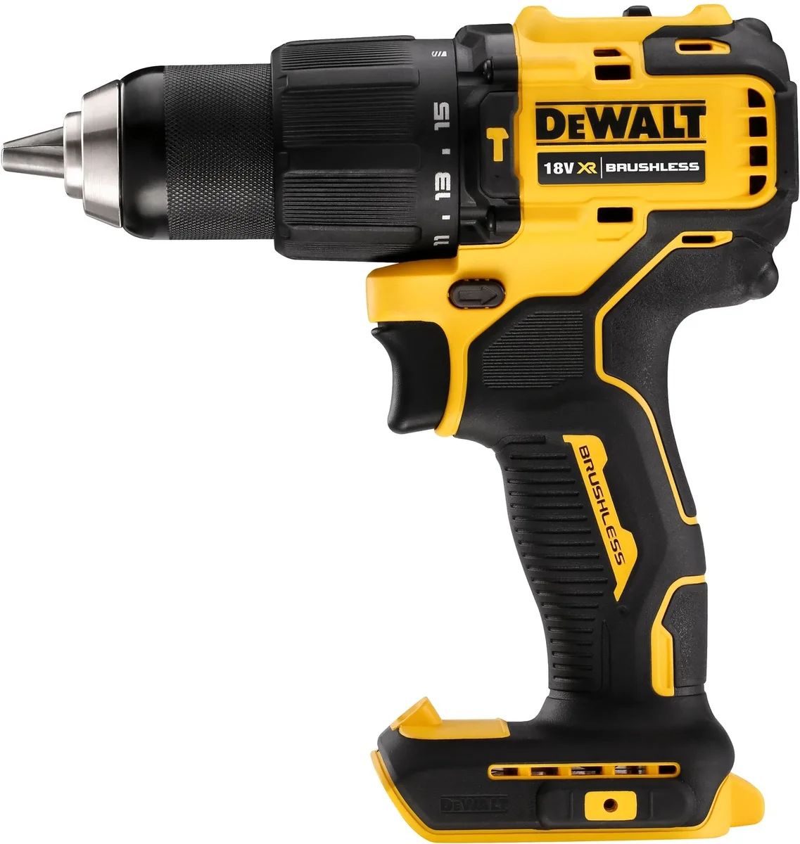 Акумуляторний ударний шурупокрут-дриль DeWALT XR Li-Ion 18В 2х5А·год 65Нм 0-450·0-1650об/хв в кейсі, вага 1.2кг.