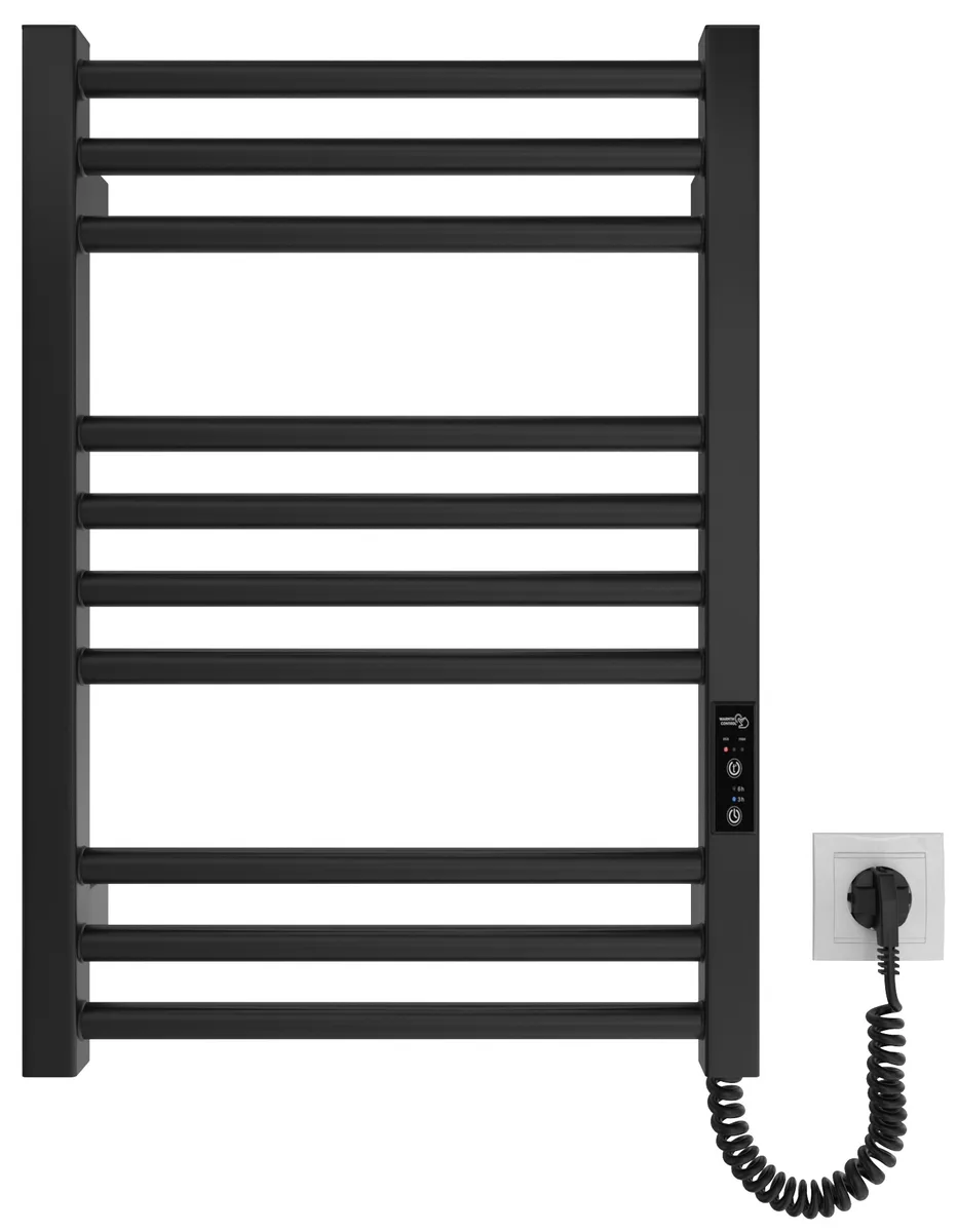 Рушникосушка Hygge Family электрическая Derby, 570х430х80мм, таймер-регулятор, сталь, черный матовый.