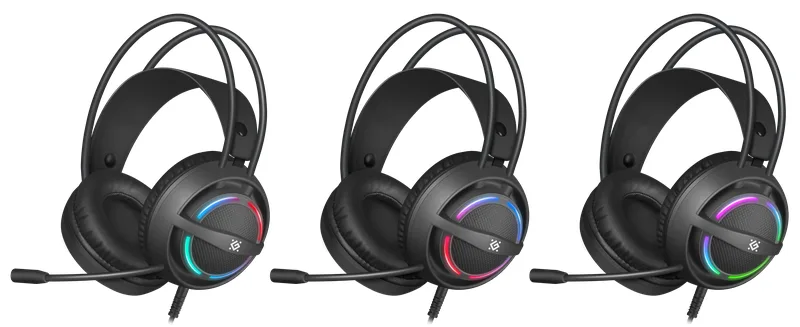 Гарнітура Defender дротова 50 мм чорна 2 м RGB