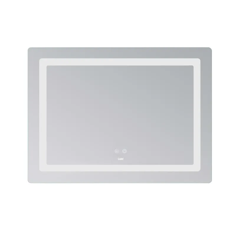Дзеркало Lidz KU2 з LED-підсвічуванням Touch антизапотіванням 900х700 мм алюміній/пластик