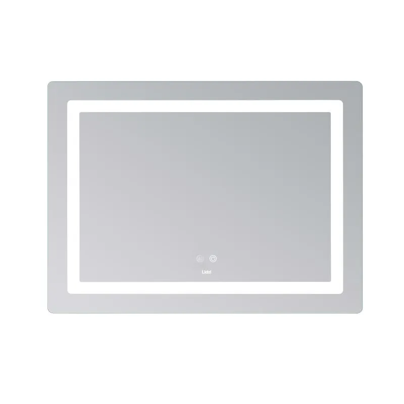 Дзеркало Lidz KU2 з LED-підсвічуванням Touch антизапотіванням 900х700 мм алюміній/пластик