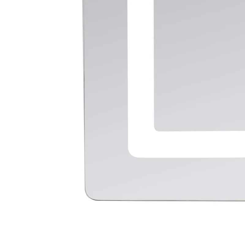 Дзеркало Lidz KU2 з LED-підсвічуванням Touch антизапотіванням 900х700 мм алюміній/пластик