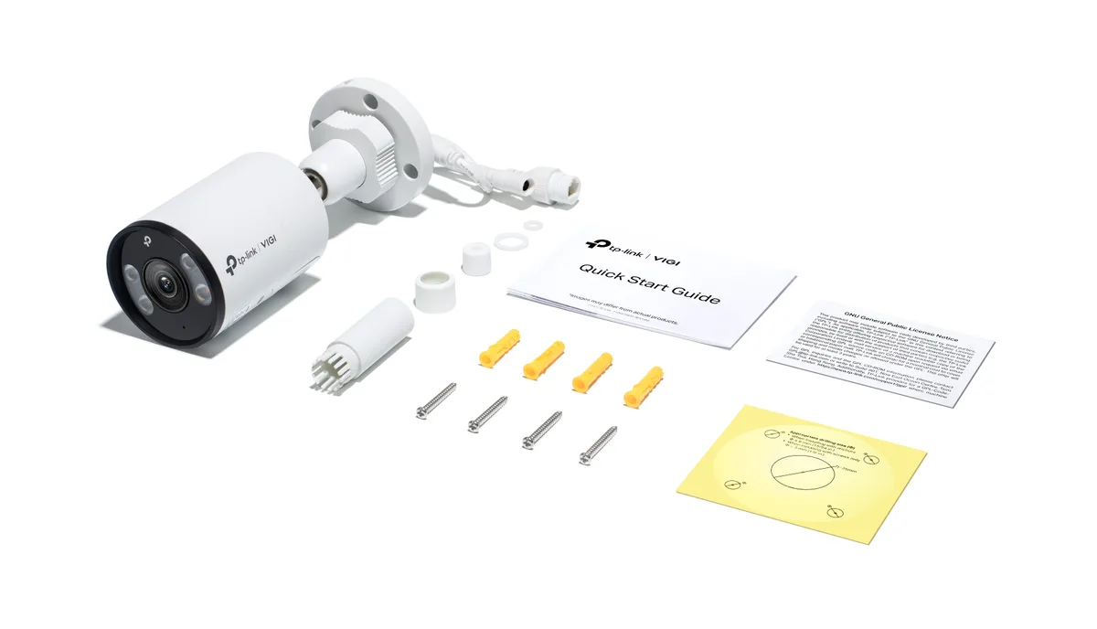 IP-камера TP-LINK VIGI C345-2,8, PoE, 4 Мп, 2,8 мм, H265+, IP66, Bullet, цветное ночное видение, наружная.