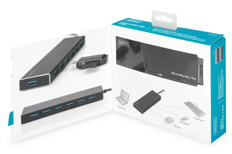 Хаб DIGITUS USB-A > 7хUSB-А, активний