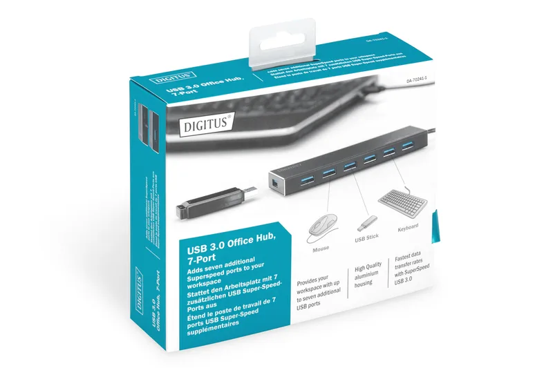 Хаб DIGITUS USB-A > 7хUSB-А, активний