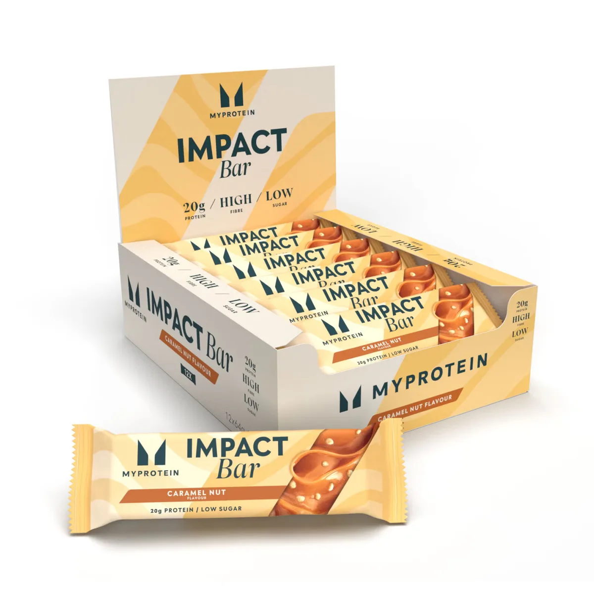 Протеїновий батончик Myprotein Impact Bar 12x64 г Карамельний горіх
