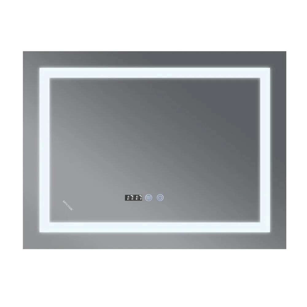Дзеркало настінне LED 90x70 мм Антизапотіватель Безмідне скло Біле WARM
