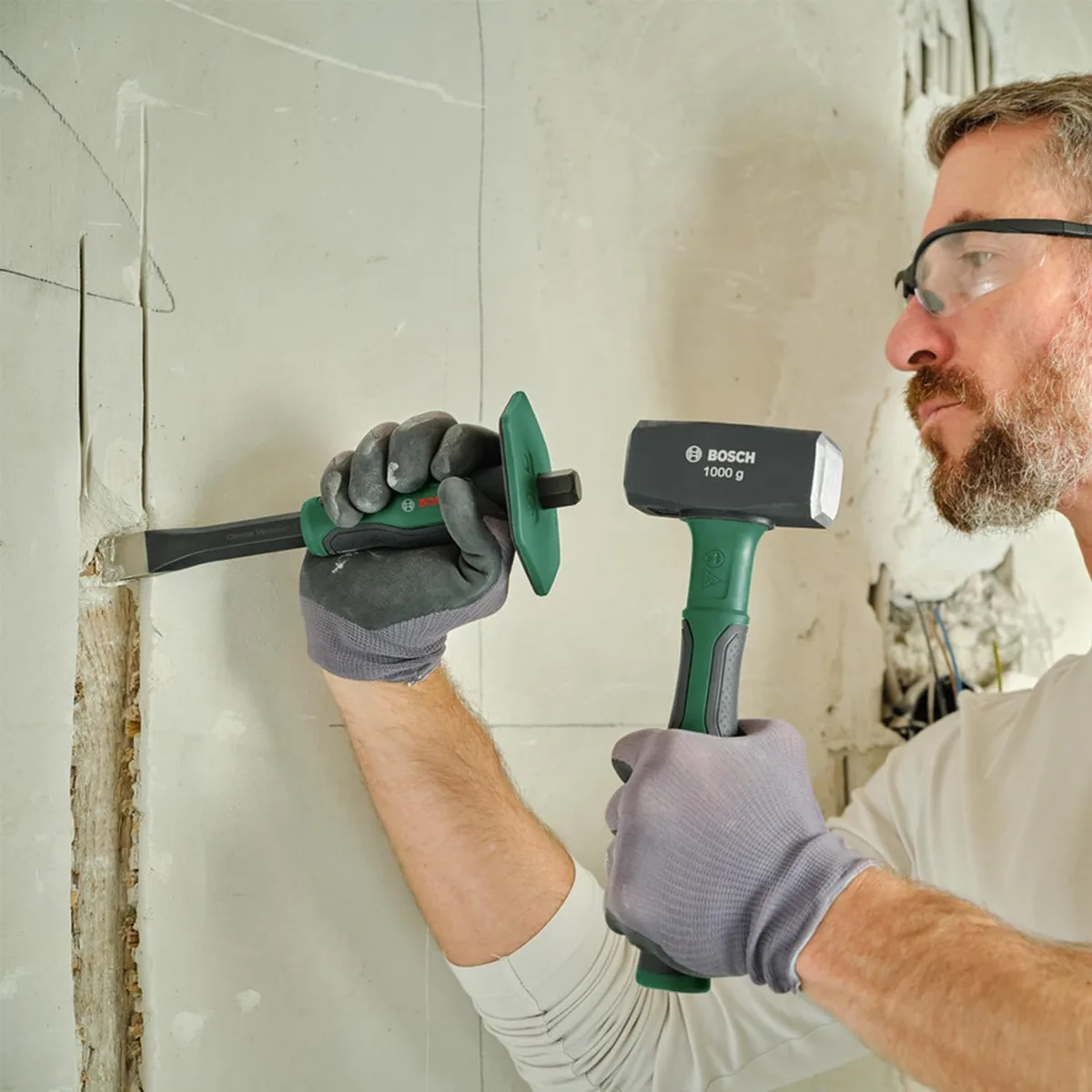 Плоске зубило Bosch, 250x102x81мм, з захистом для руки, CrV.