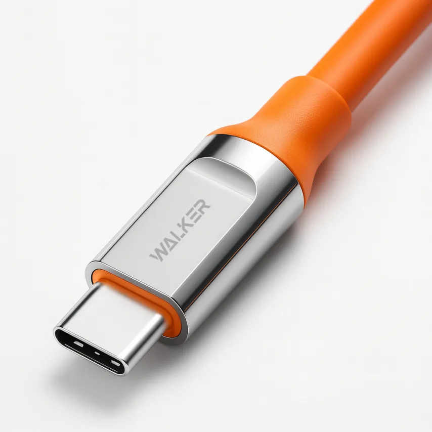Кабель USB Type-C WALKER TPE 1м 3,3А Помаранчевий