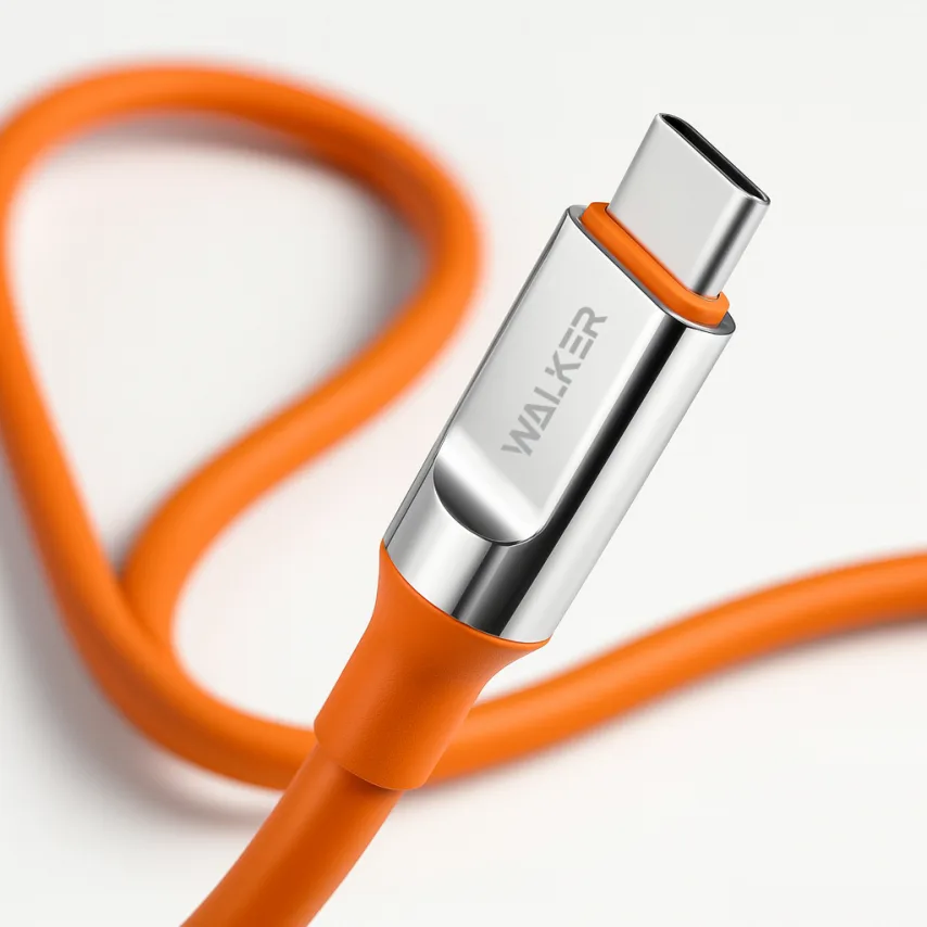 Кабель USB Type-C WALKER TPE 1м 3,3А Помаранчевий