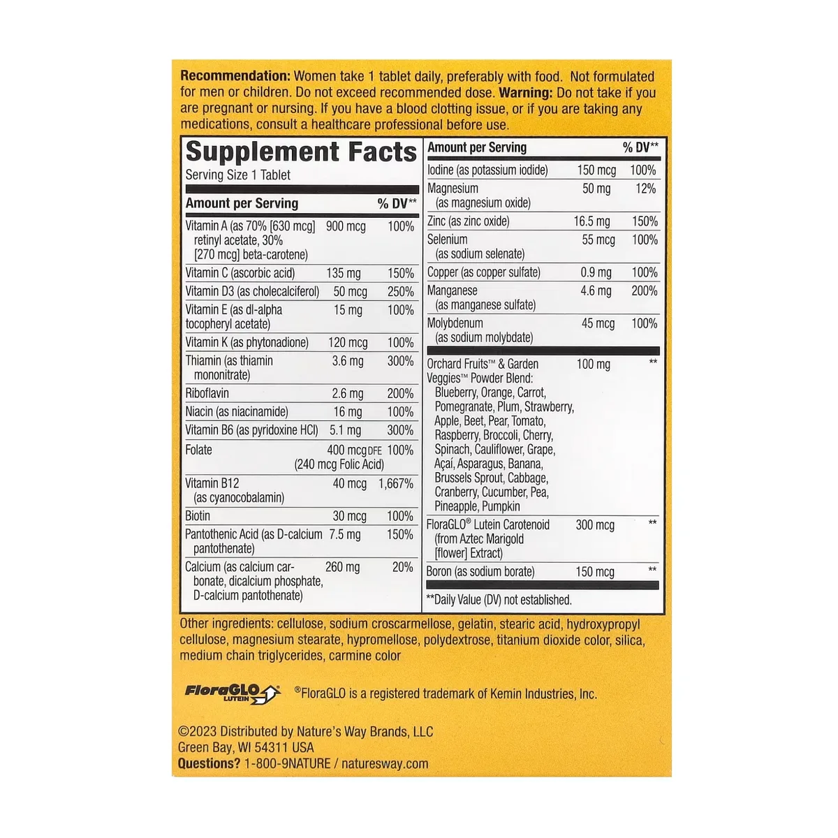 Мультивитамины Women's 50+ Complete Multivitamin Nature's Way 50 таблеток