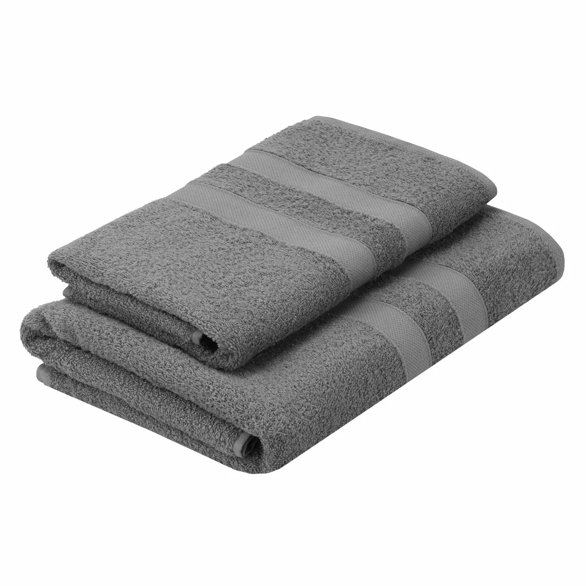 Комплект махрових рушників ARDESTO Splendid 50х90см, 70х140см, 2 шт, 100% бавовна, сірий.