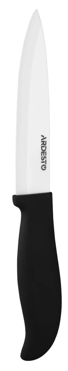 Керамический нож для нарезки ARDESTO Fresh, 125 см, с пластикой ручкой, черного цвета.