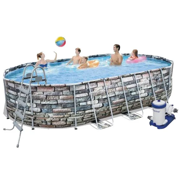 Каркасний басейн Bestway TriTech 610х366х122 см Сірий