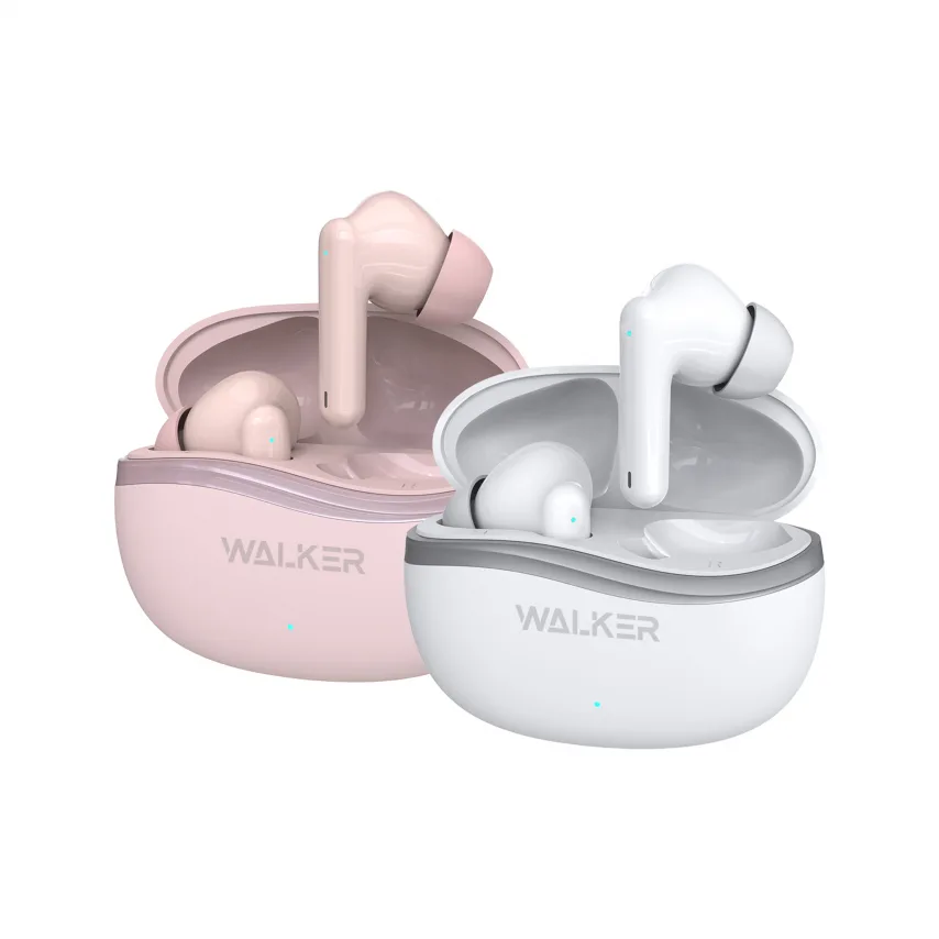 Наушники Bluetooth WALKER вакуумные TWS 30mAh белые
