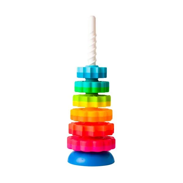 Гвинтова пірамідка Fat Brain Toys АБС пластик 41 см різнокольорова