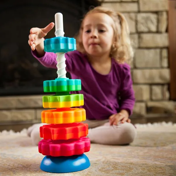 Гвинтова пірамідка Fat Brain Toys АБС пластик 41 см різнокольорова