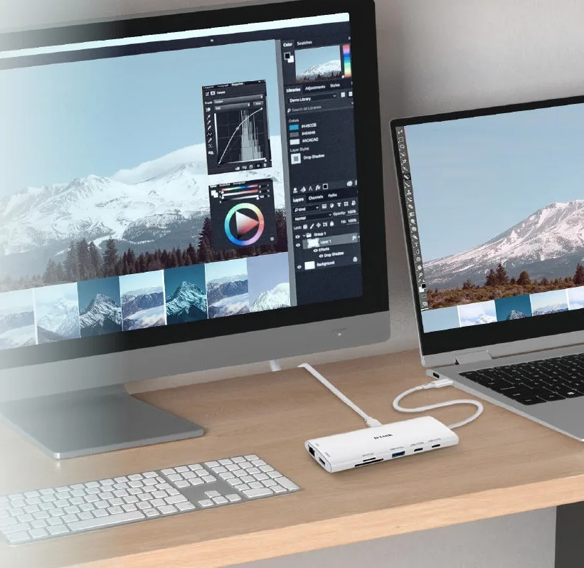 USB-C Хаб D-Link DUP-A01 10в1 2xHDMI, 1xGE, 2xUSB-C, 1xUSB-A 3.1, 1xUSB-A 3.0, 1xSD, 1xmicroSD, 1xUSB-C PD